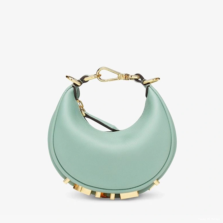 Cheap HOT Calf Fendigraphy Green Hobo Nano Mint Bag Fendi Leather In 0824
